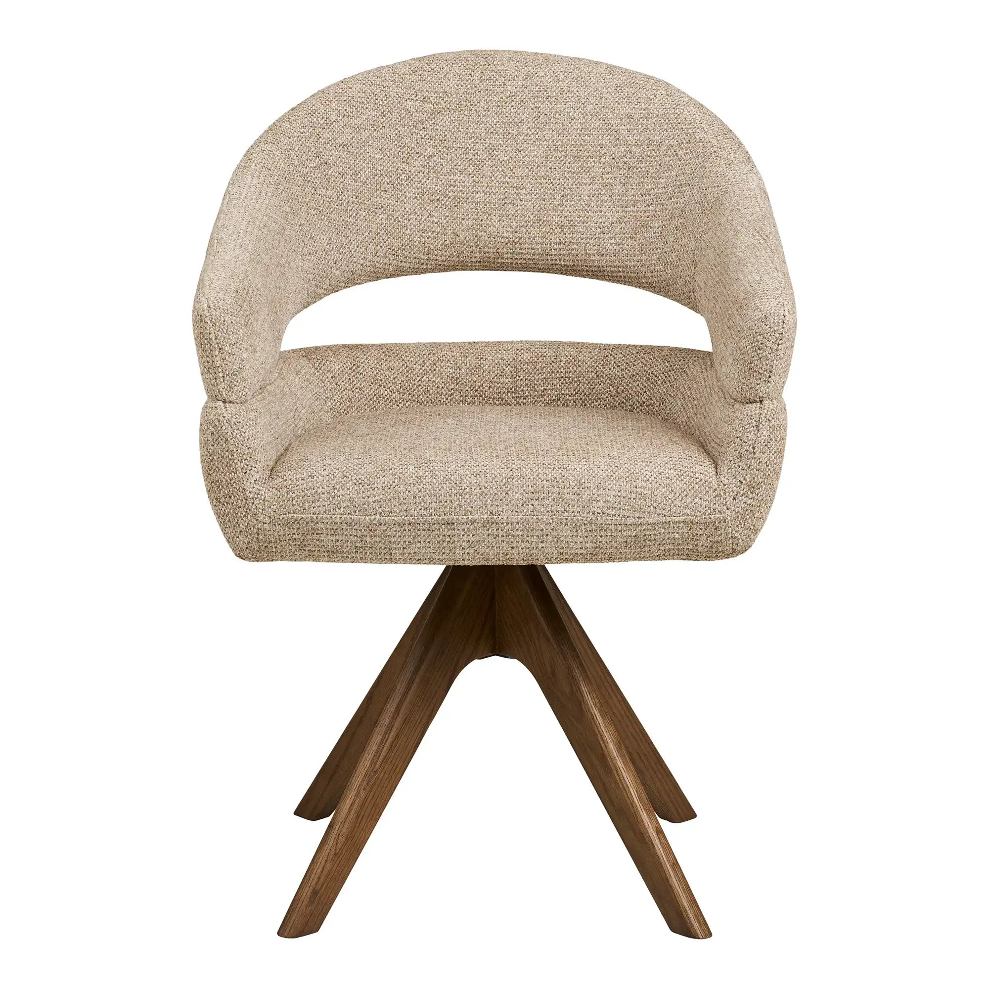 Esszimmerstuhl Drehbar 180° Sand mit Eiche – Dover Skandinavisches Design