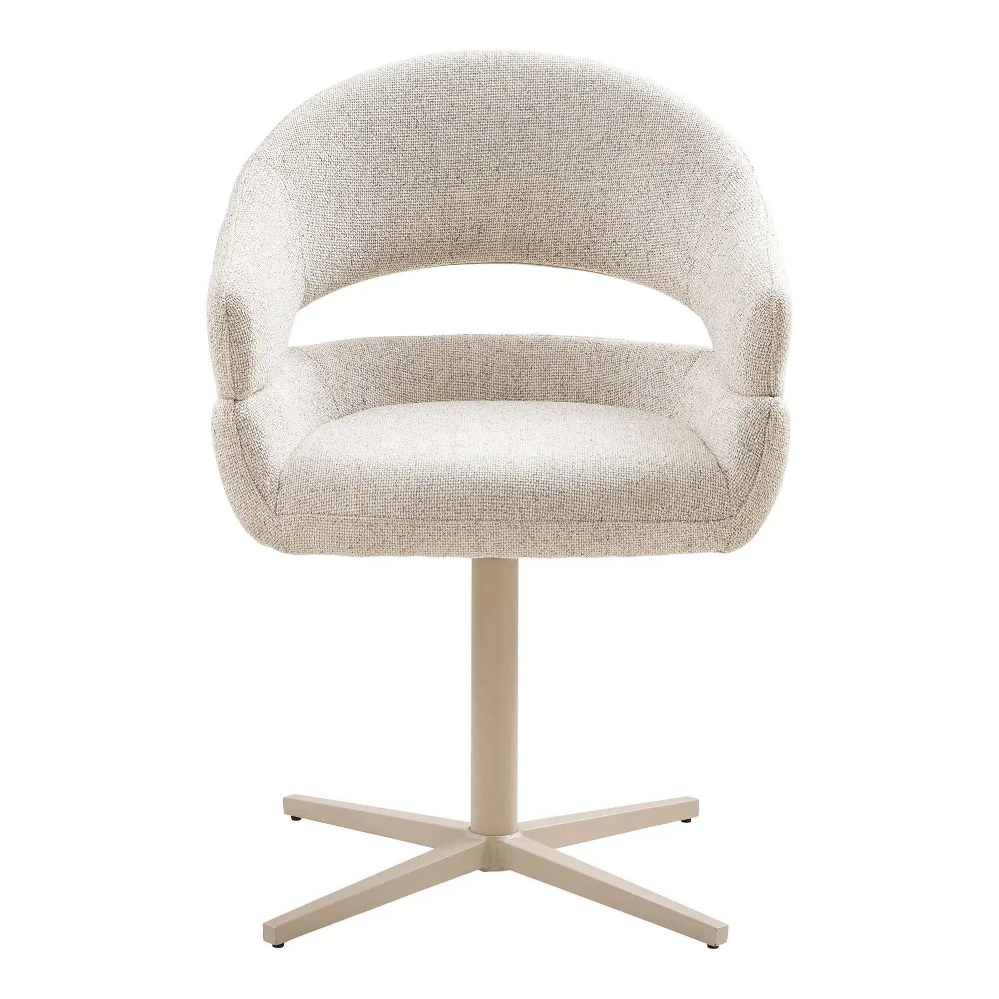 Esszimmerstuhl 2er Set Drehbar 180° Beige – Dover Skandinavisches Design
