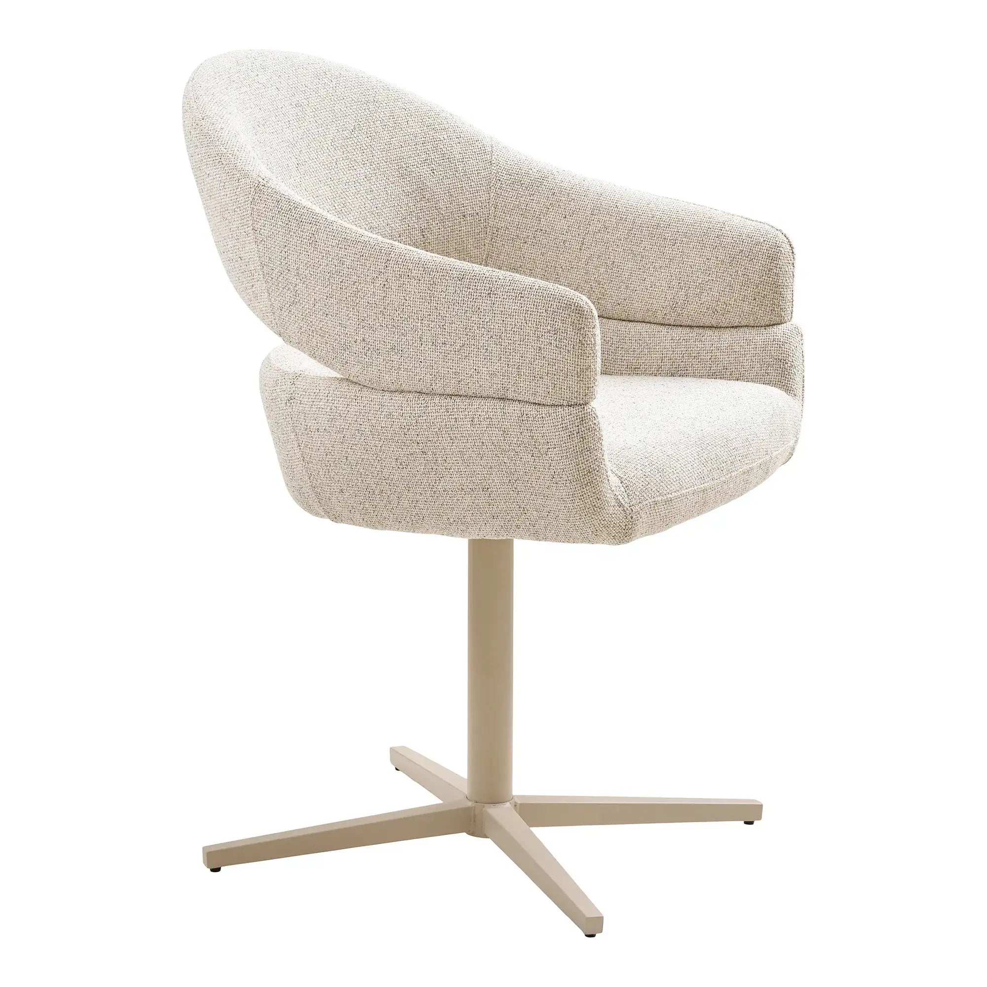 Esszimmerstuhl 2er Set Drehbar 180° Beige – Dover Skandinavisches Design