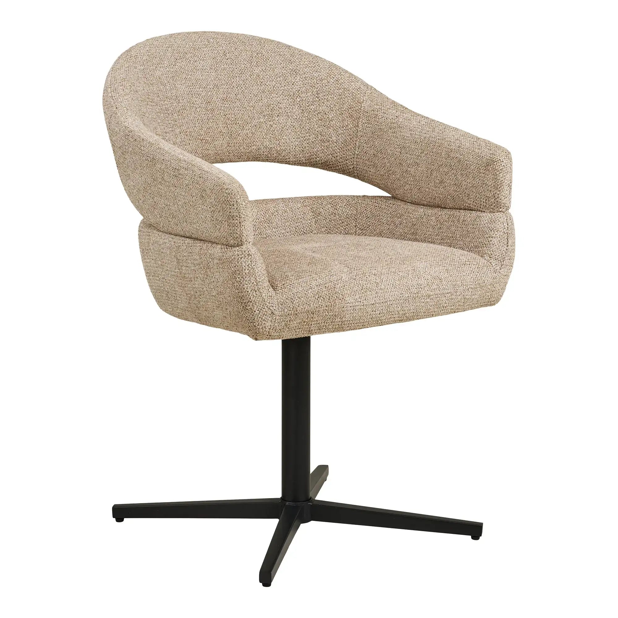 Esszimmerstuhl 2er Set Drehbar 180° Sand – Dover Skandinavisches Design