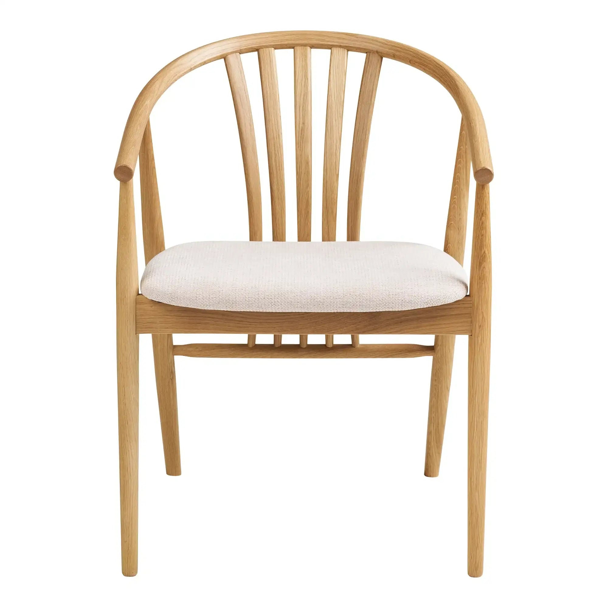 Esszimmerstuhl Eiche/Natur mit Stoffbezug – Skandinavischer Design Stuhl
