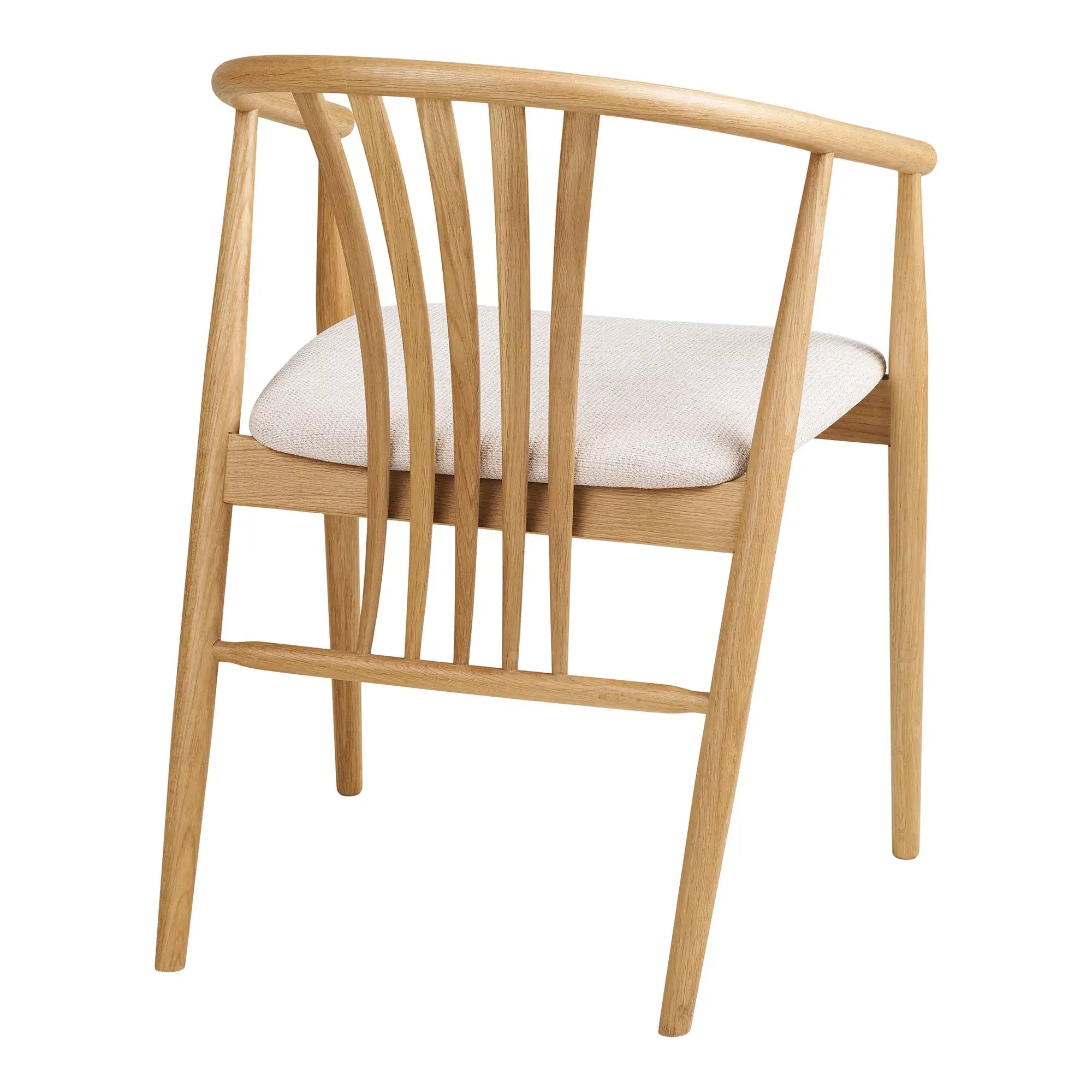 Esszimmerstuhl Eiche/Natur mit Stoffbezug – Skandinavischer Design Stuhl