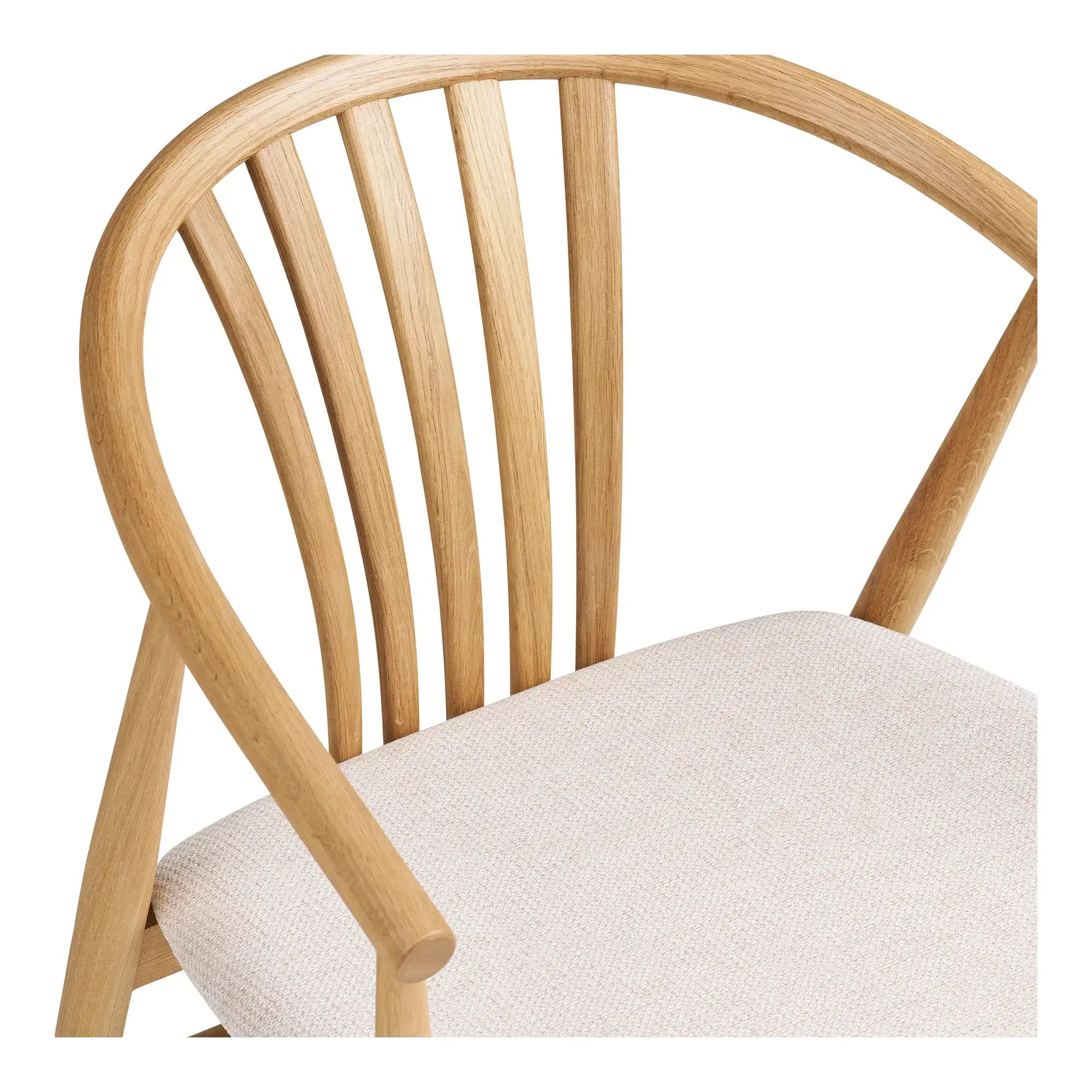 Esszimmerstuhl Eiche/Natur mit Stoffbezug – Skandinavischer Design Stuhl