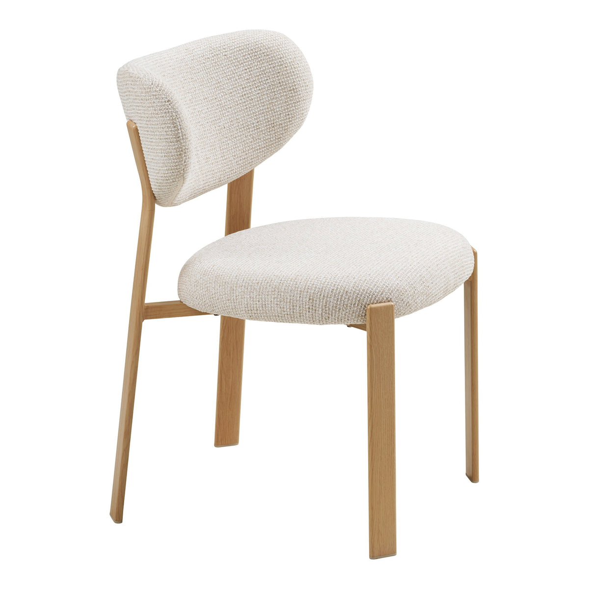 Savina Esszimmerstühle mit Polyesterbezug, Sand/Natur, 2er-Set