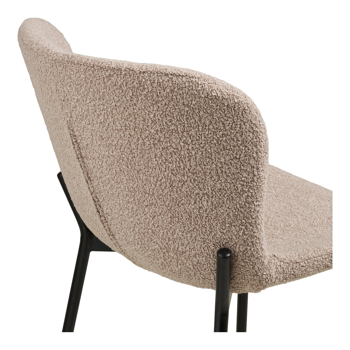 Maceda Tresenstühle mit Bouclé-Bezug, Beige/Schwarz, 2er-Set