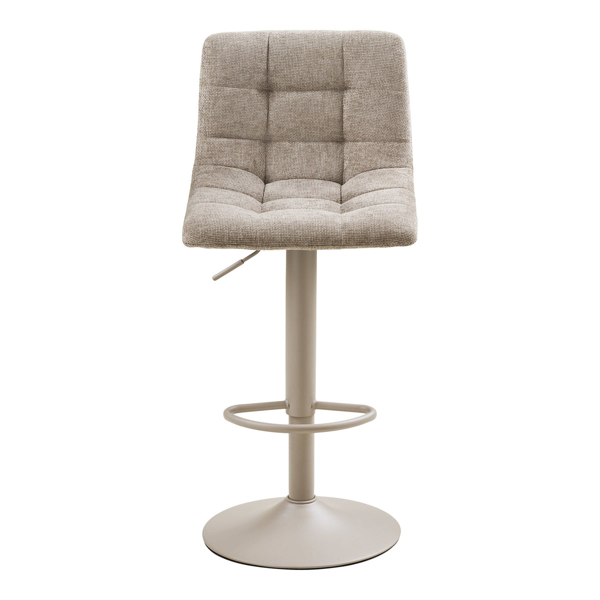 Middelfart Barhocker aus Polyester und Stahl, Grau, 2er-Set