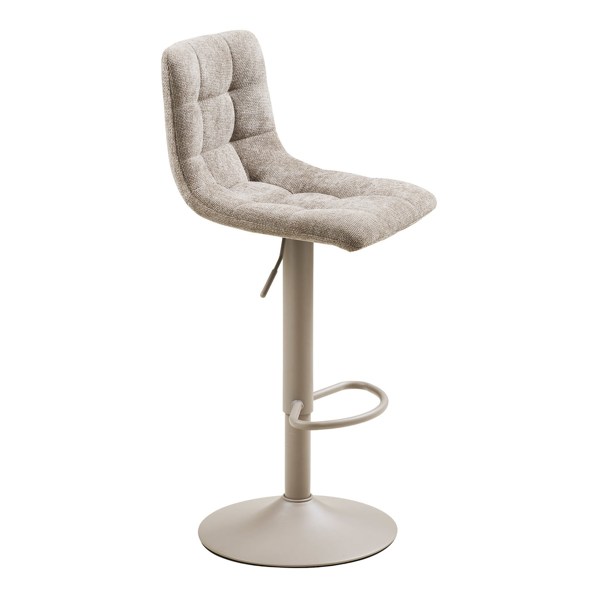 Middelfart Barhocker aus Polyester und Stahl, Grau, 2er-Set