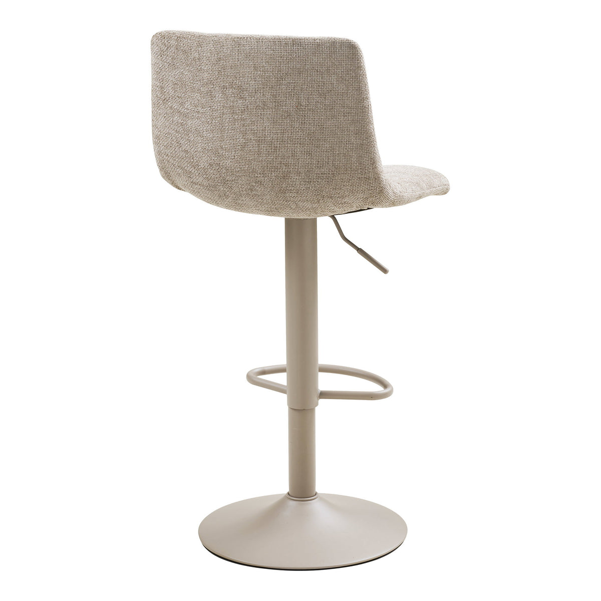 Middelfart Barhocker aus Polyester und Stahl, Grau, 2er-Set