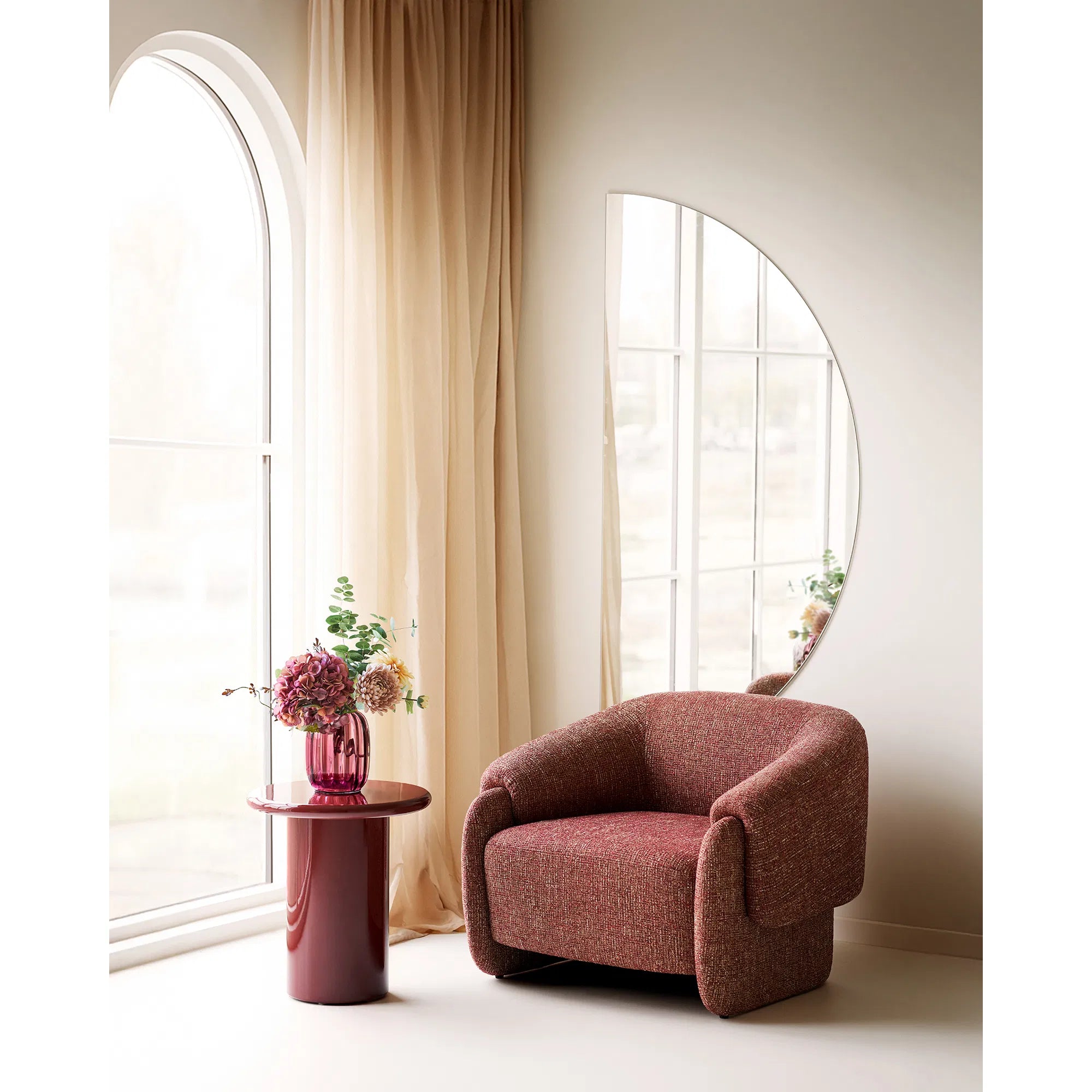 Lounge Sessel Bordeaux Mix 90 cm – Moderner Relaxsessel | PolsterOase