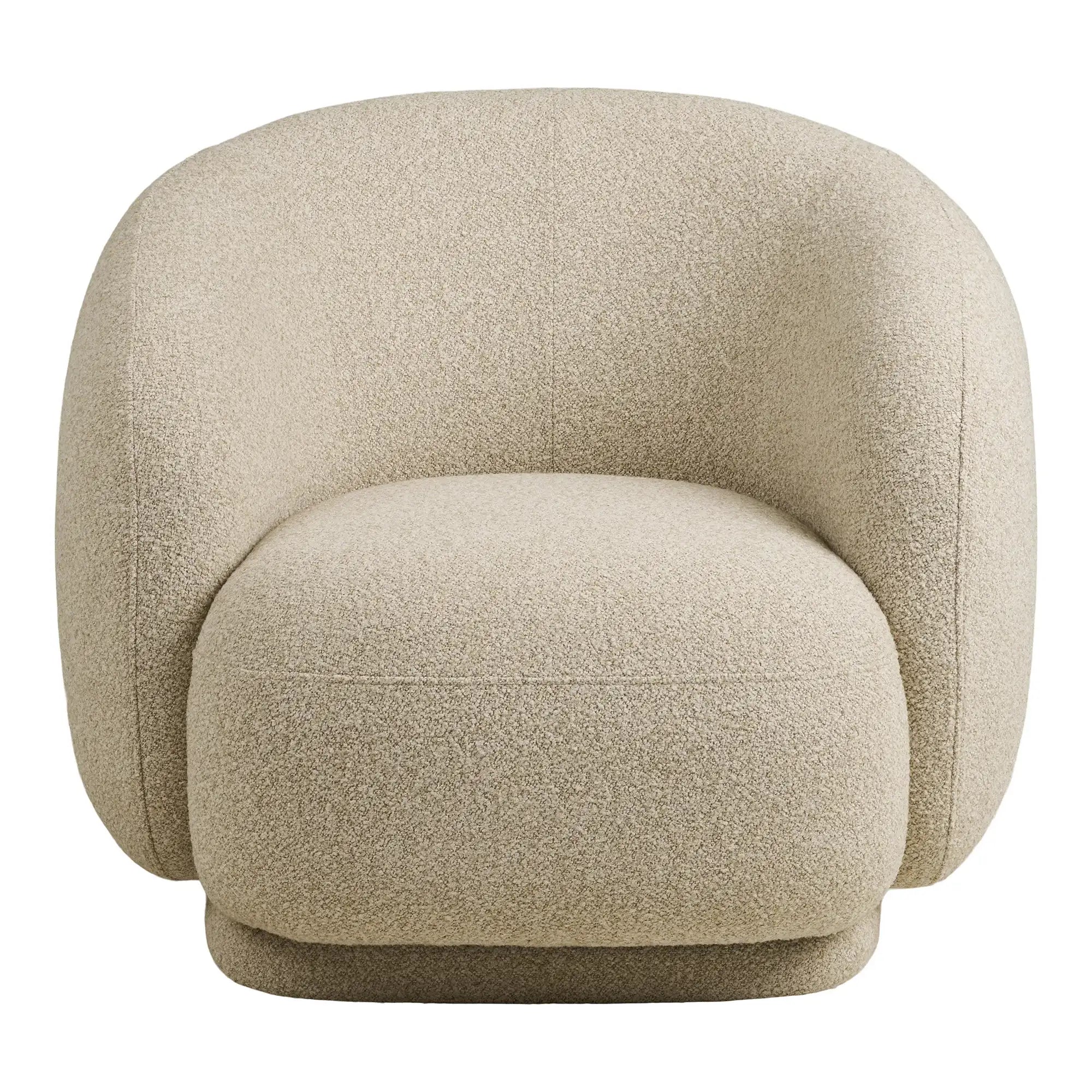 Lounge Sessel Sand mit Drehfunktion 92 cm – Moderner Relaxsessel | PolsterOase
