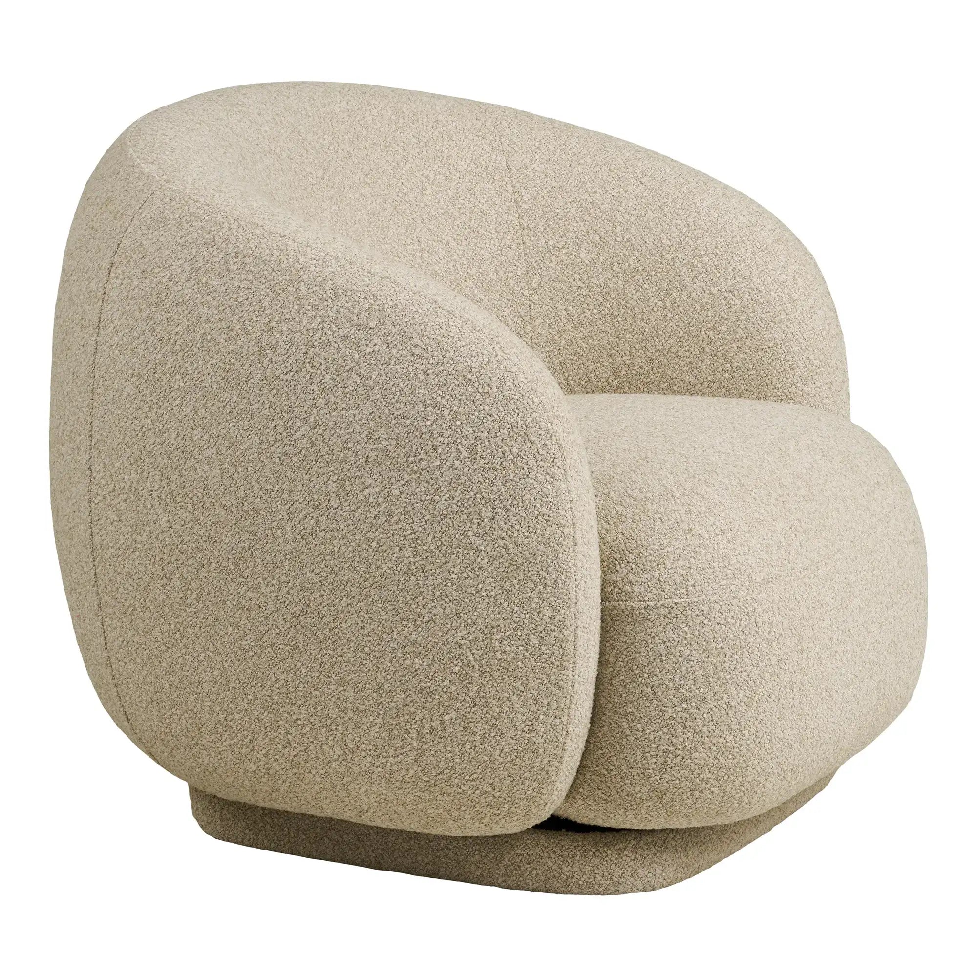 Lounge Sessel Sand mit Drehfunktion 92 cm – Moderner Relaxsessel | PolsterOase