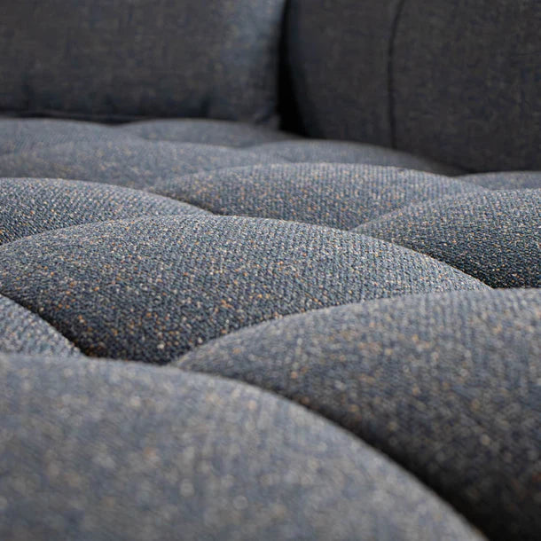 Bora Ecksofa (links) in Bouclé Blau, 240 cm Breite | PolsterOase