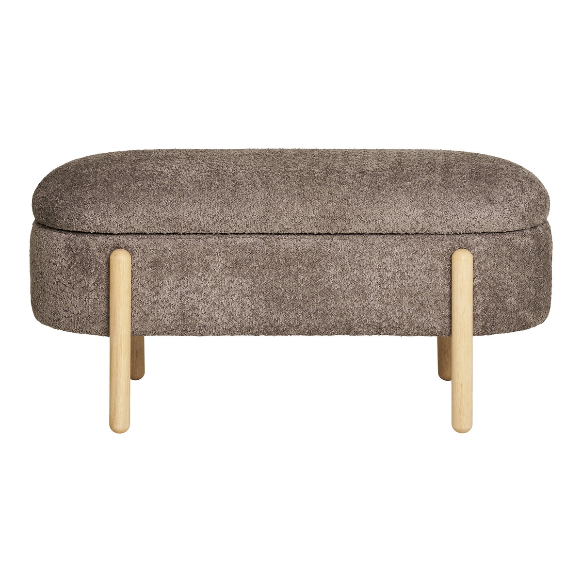 Branca Sitzbank mit Stauraum – Braun/Natur, 97 cm