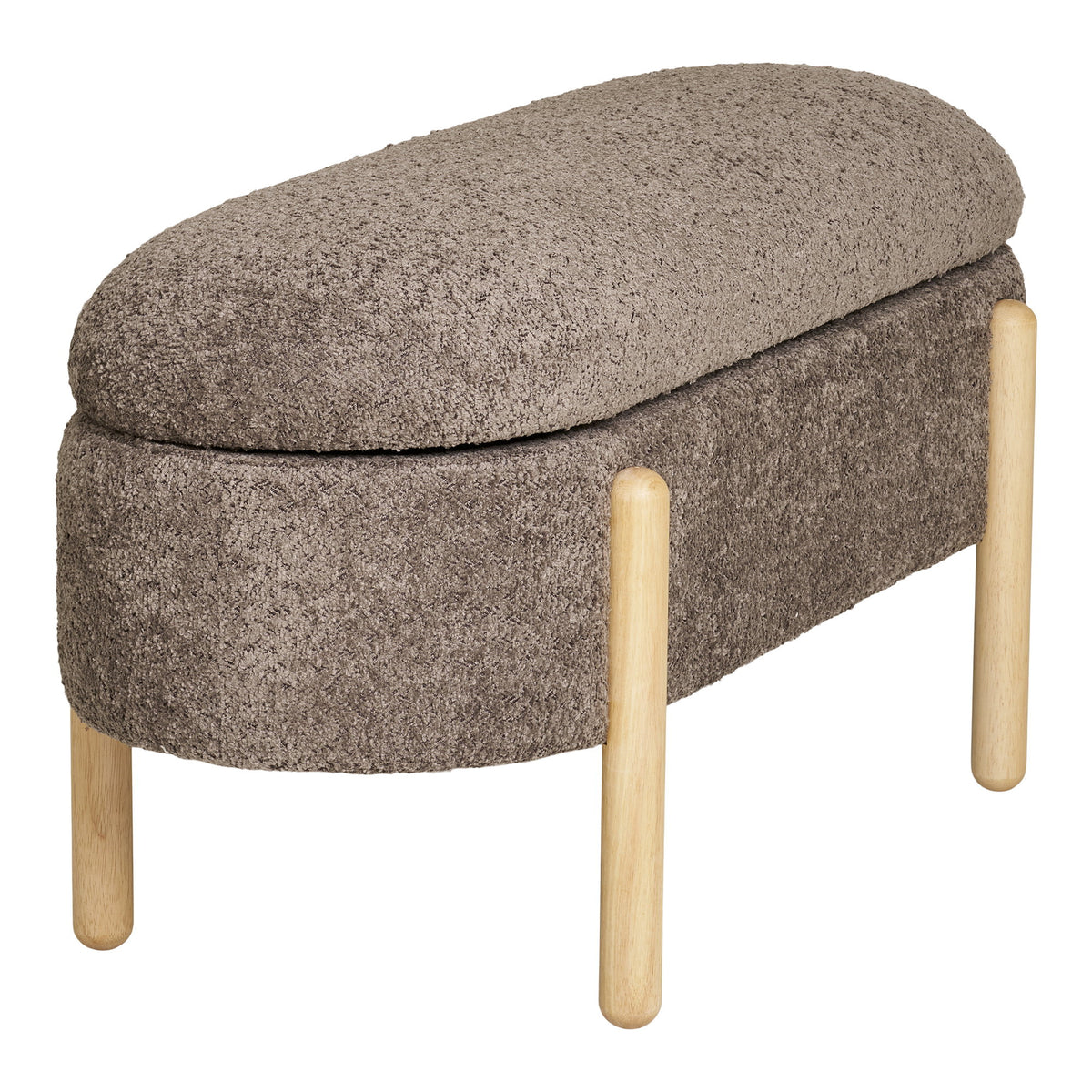 Branca Sitzbank mit Stauraum – Braun/Natur, 97 cm