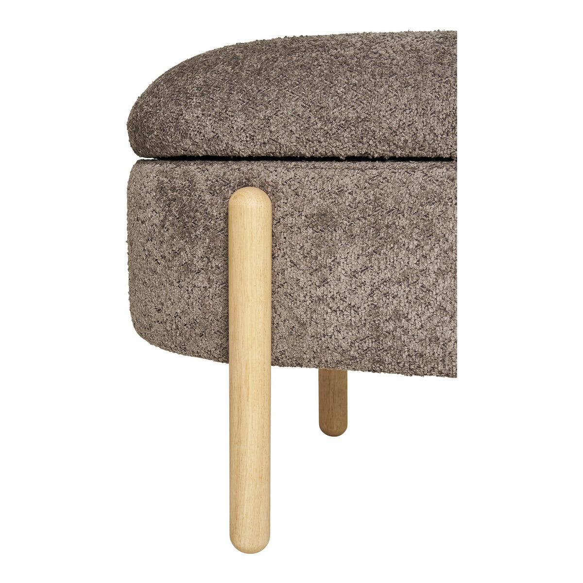 Branca Sitzbank mit Stauraum – Braun/Natur, 97 cm