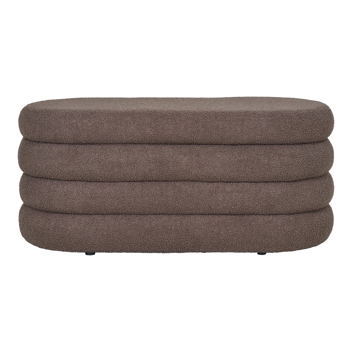 Dartford Sitzbank mit Stauraum und Teddy-Bezug, Braun, 103 cm