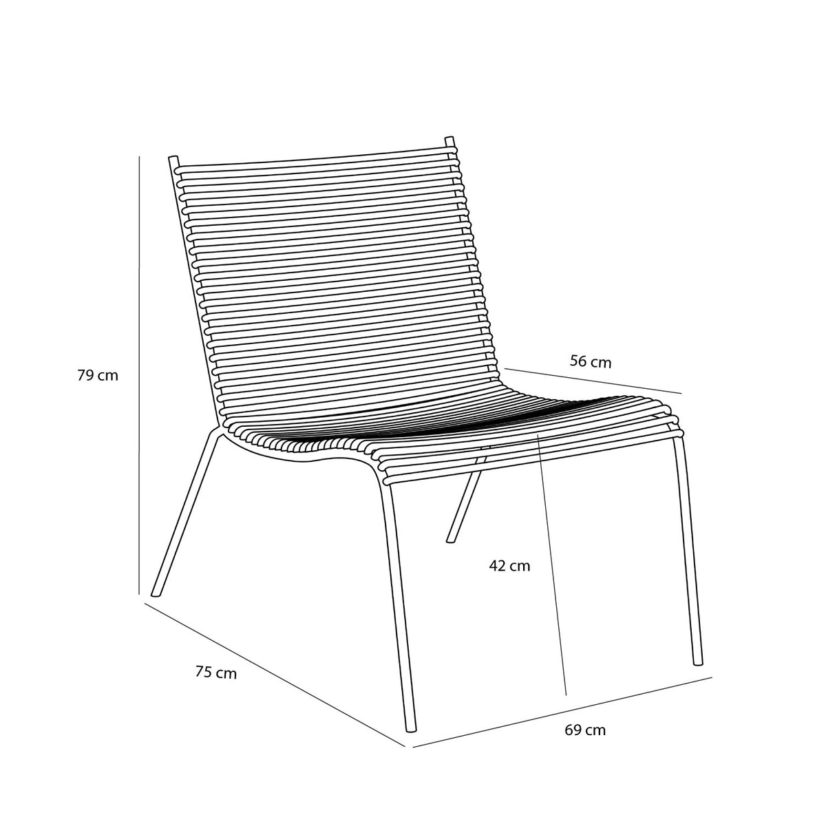 PolsterOase Möbel – String Loungesessel aus Eisen, 2er, Set – Ansicht 3