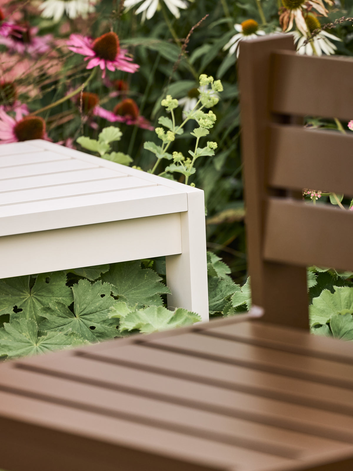 PolsterOase Möbel – Haus Hocker mit Stoffbezug, Beige – Ansicht 5