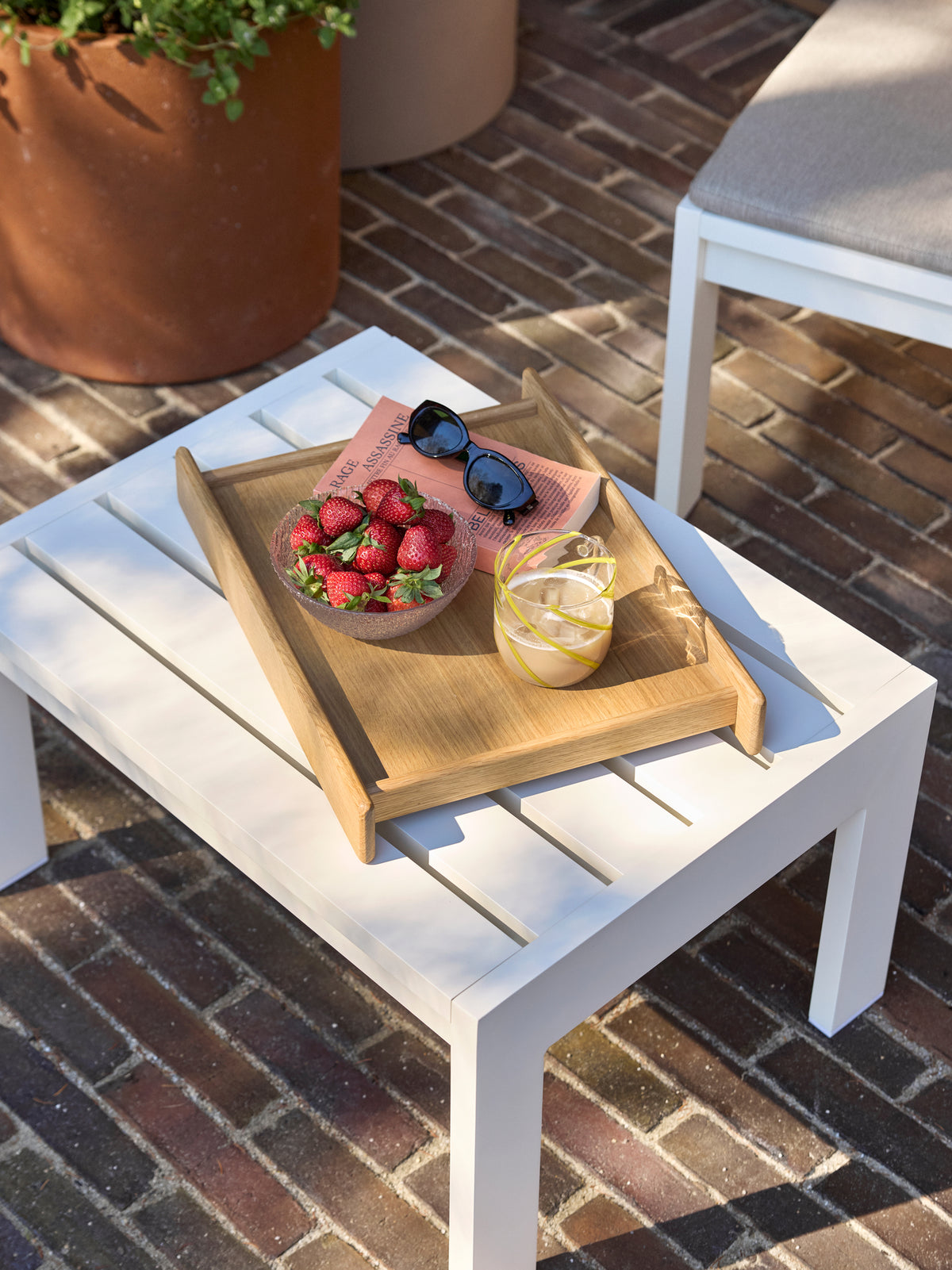 PolsterOase Möbel – Haus Hocker mit Stoffbezug, Beige – Ansicht 6