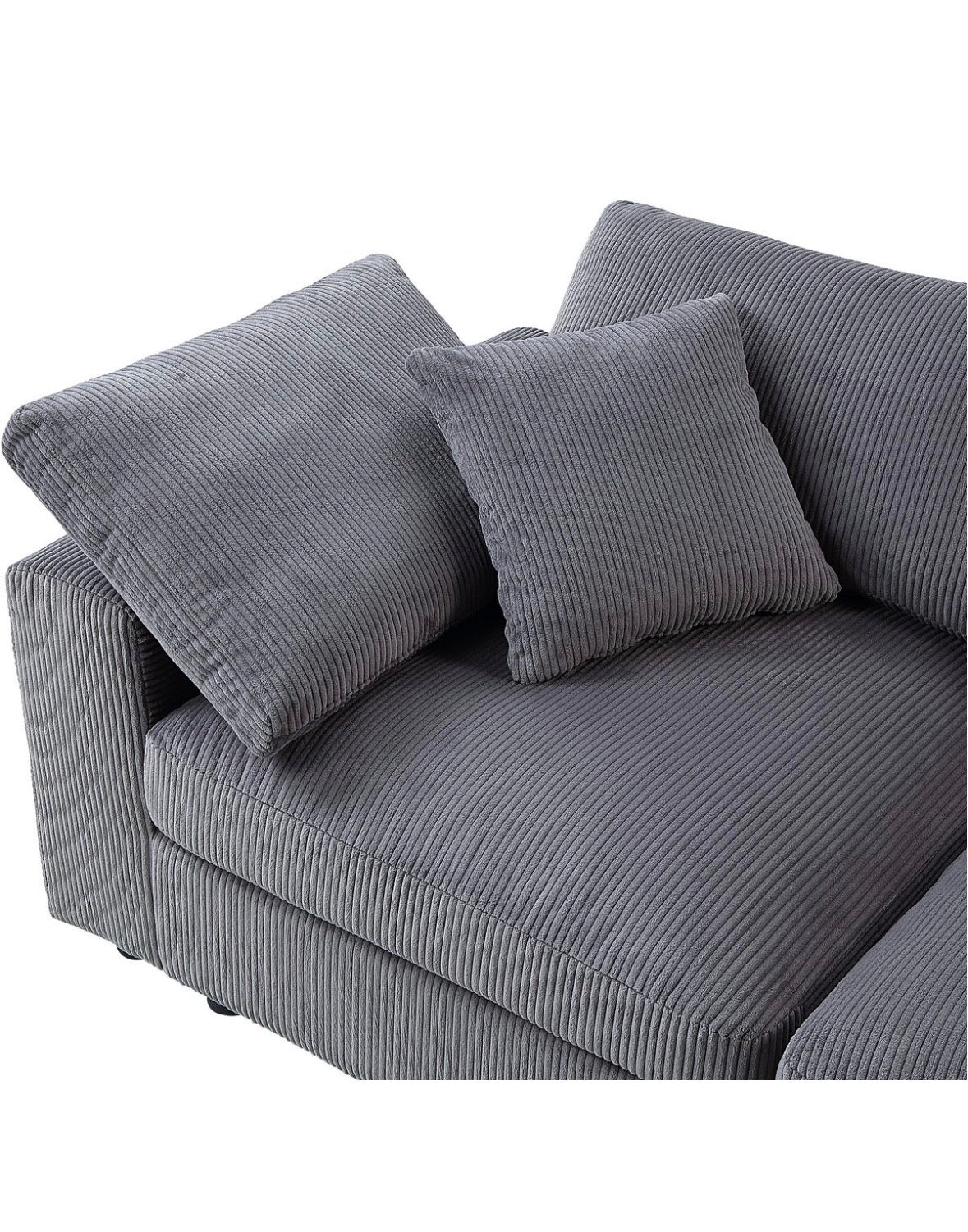 XXL - Modulsofa in Breitcord Anthrazit - POLSTEROASE