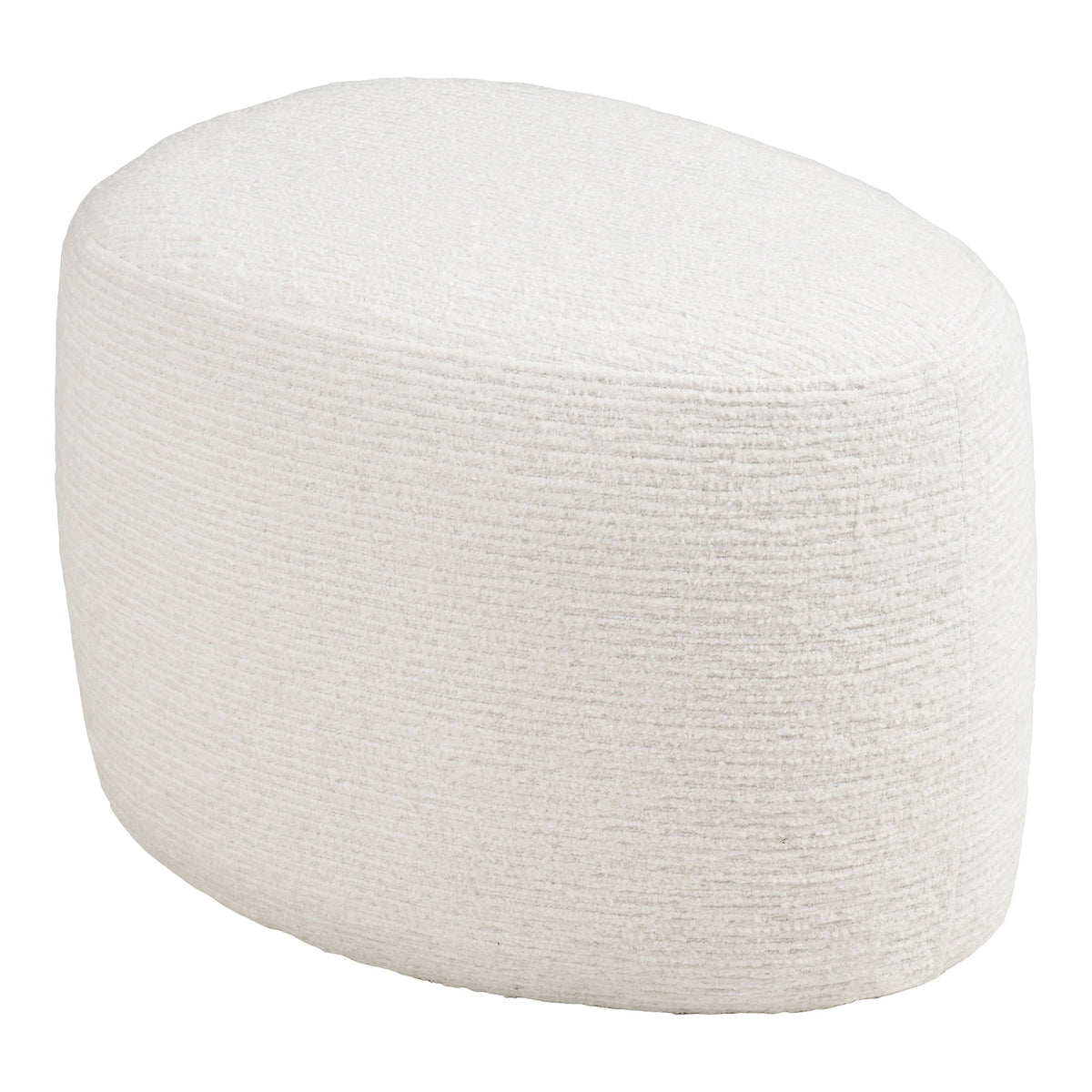 PolsterOase Möbel – Hilo Pouf, Off, White, 55 × 40 cm – Ansicht 2