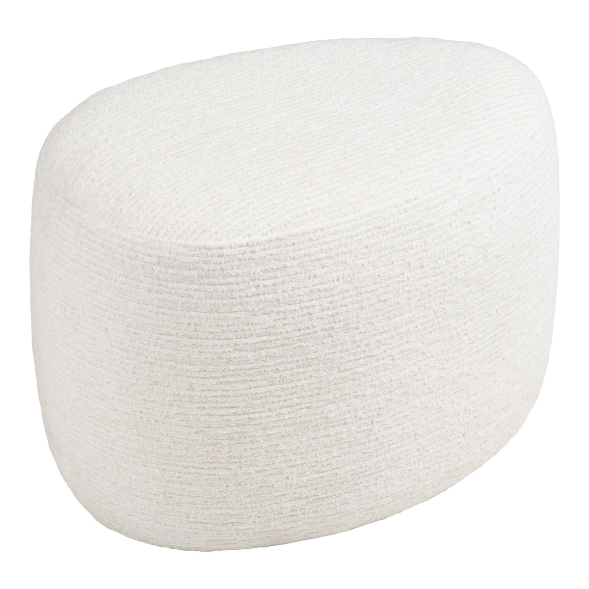 PolsterOase Möbel – Hilo Pouf, Off, White, 55 × 40 cm – Ansicht 3