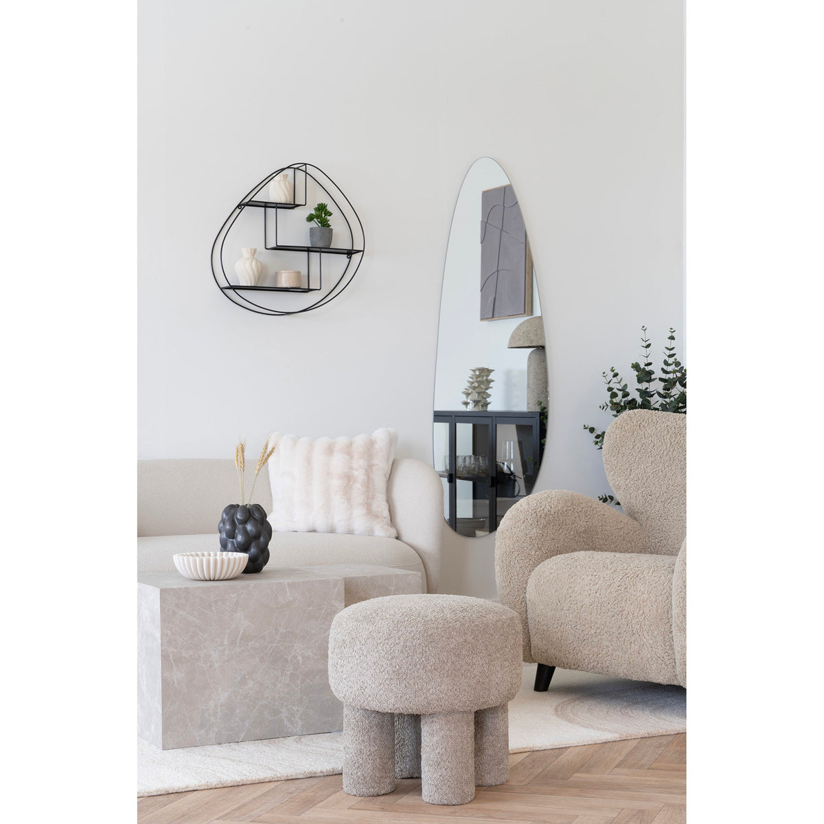 Canberra Pouf, Hellgrau