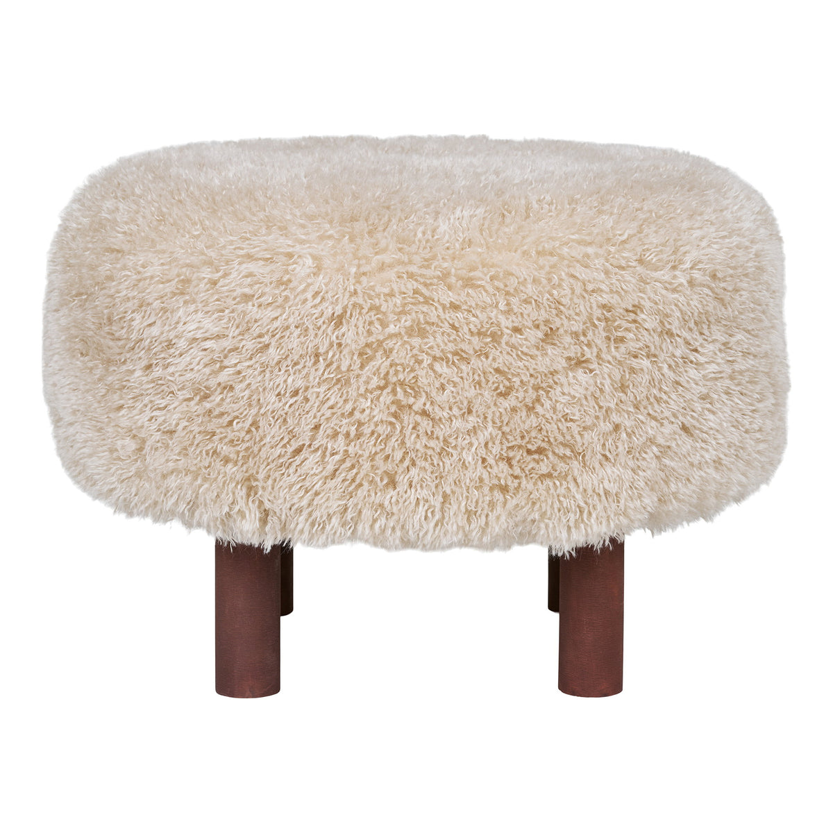 PolsterOase Möbel – Inverness Sitzhocker, Hellbraun, Ø 50 cm – Ansicht 2