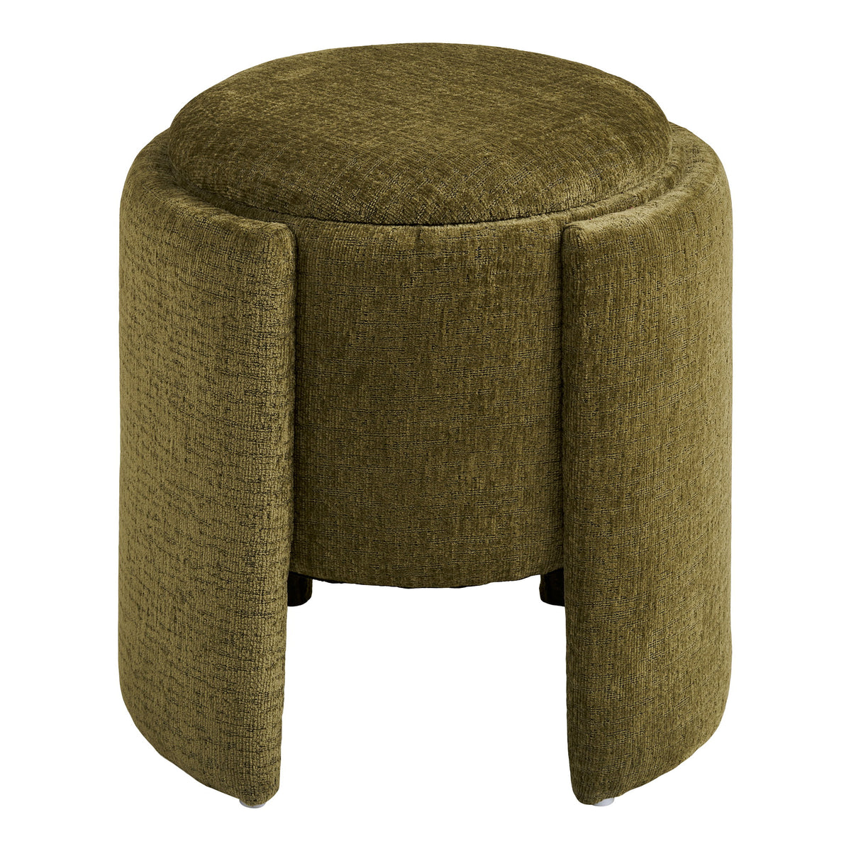 Walsdorf Pouf mit Stoffbezug, Grün, Ø 42 cm