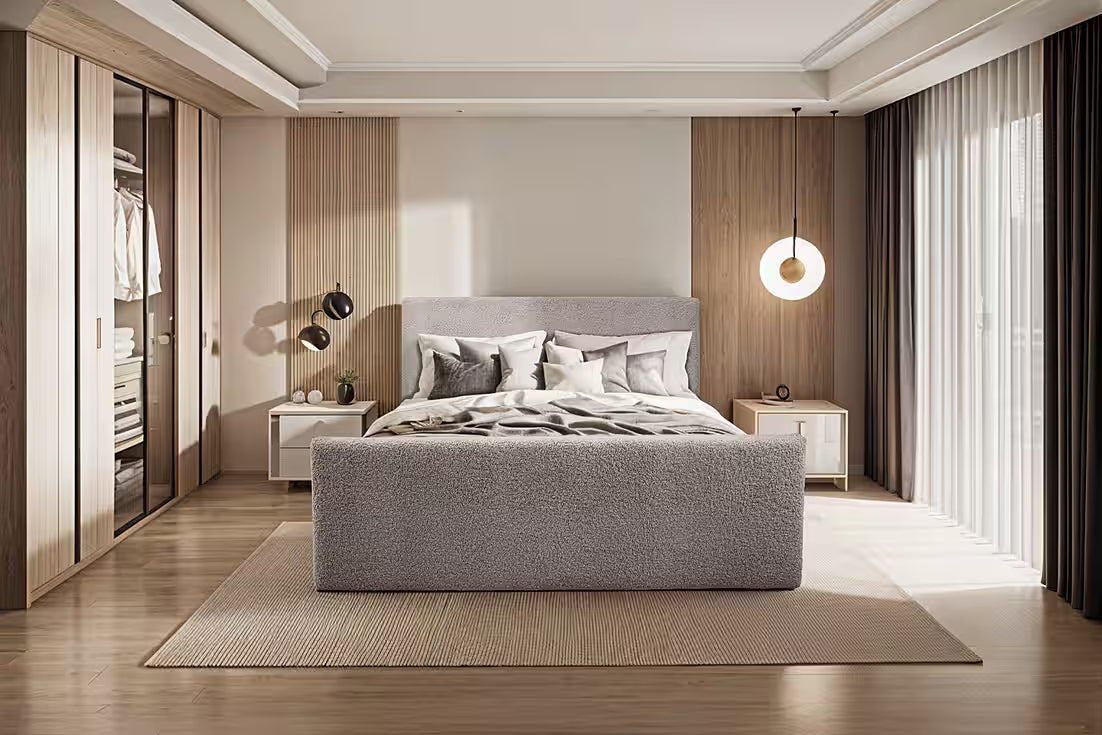 Boxspringbett Lama 120x200 cm   #Variant_Beige