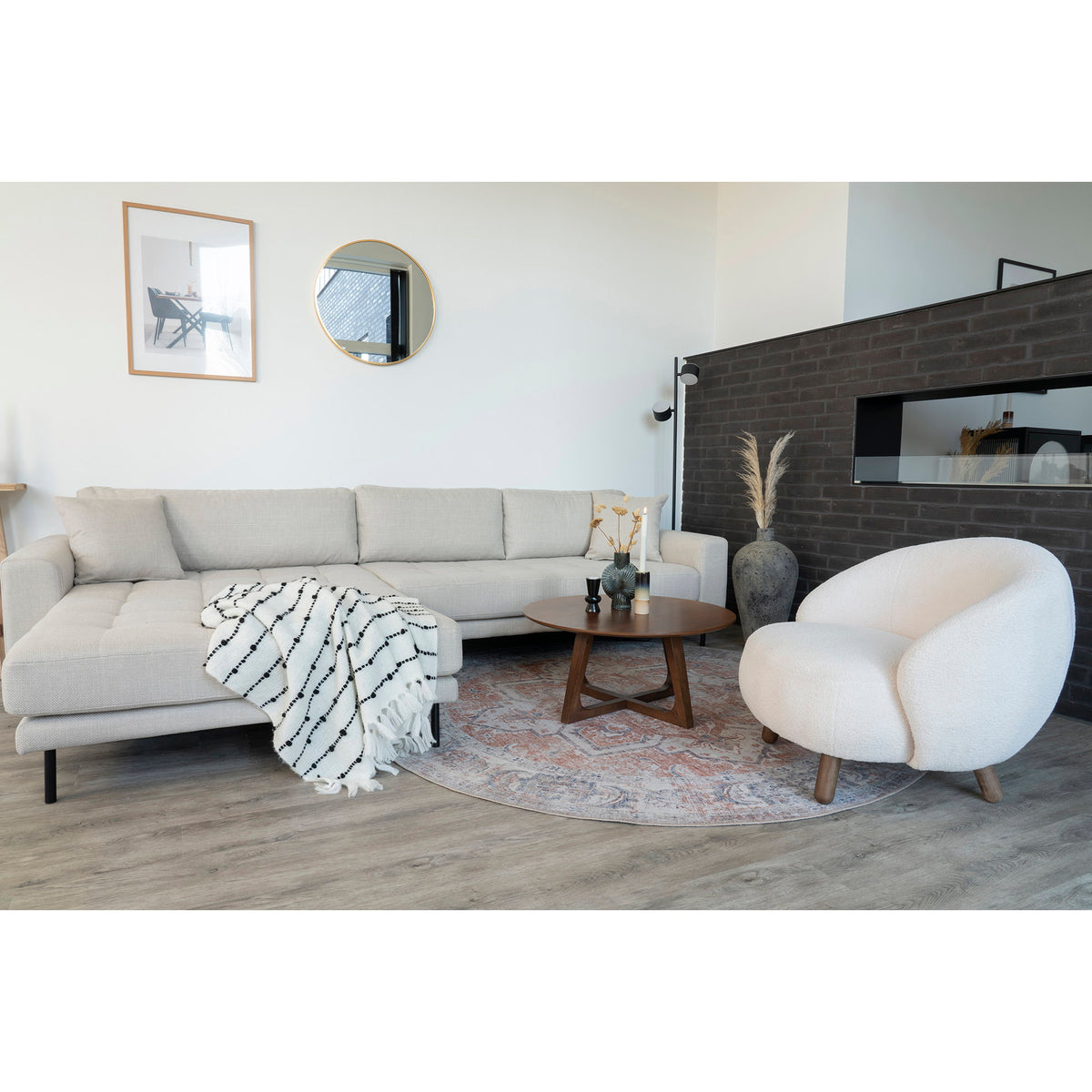 PolsterOase Möbel – Hellerup Couchtisch aus Walnussfurnier, Ø 75 cm – Ansicht 6