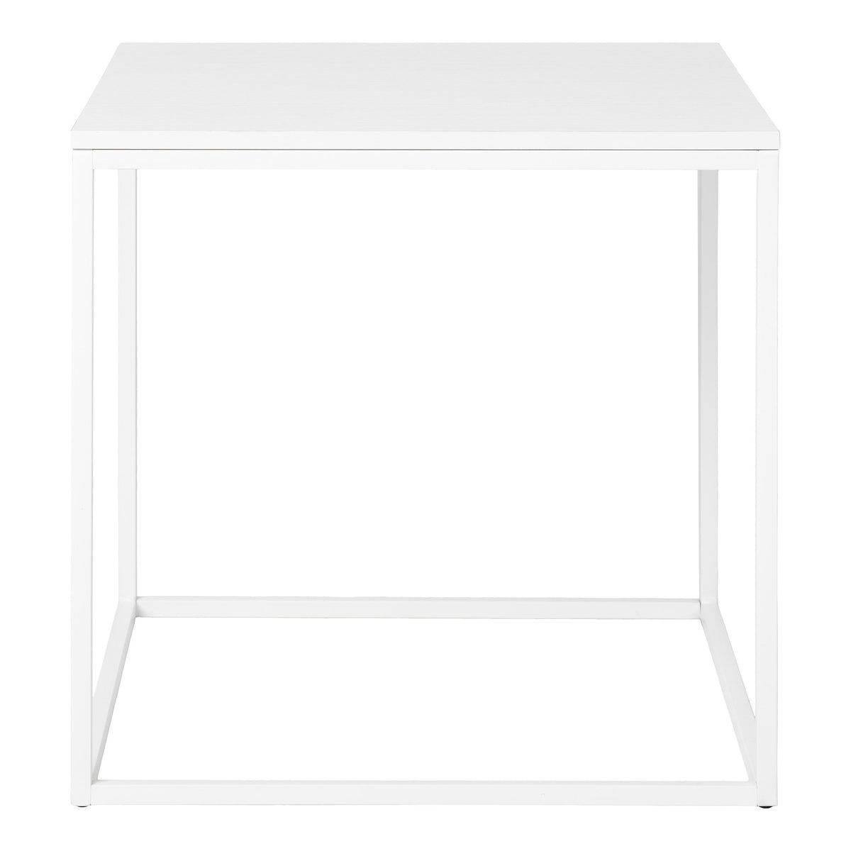 Vita Beistelltisch aus Stahl und Holzwerkstoff, Weiß, 45 × 45 cm
