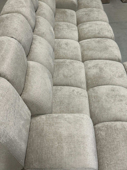 Bubble Sofa / Ecksofa in Chenille Beige - POLSTEROASE