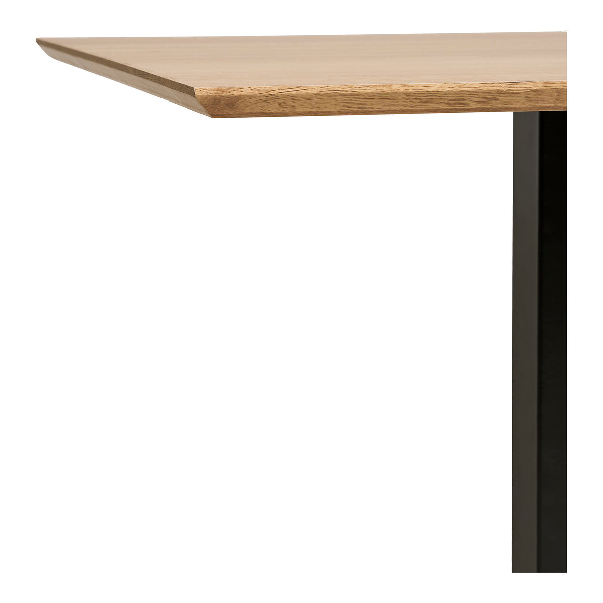 Fano Bistrotisch aus Melamin mit Metallgestell, Natur/Schwarz, 70 × 70 × 75 cm