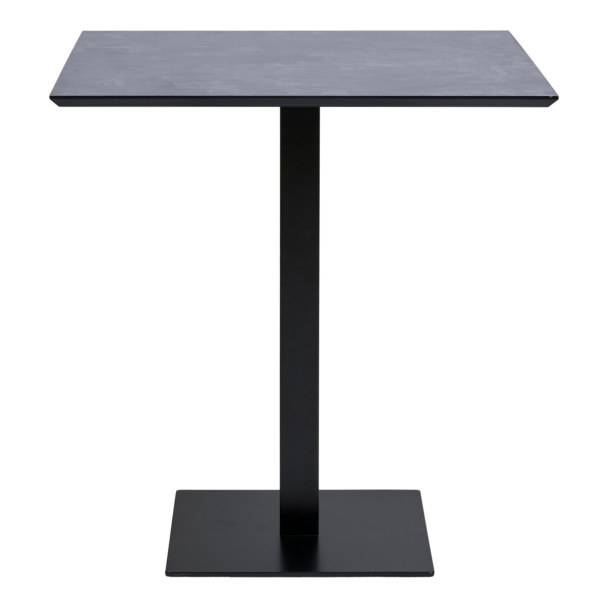 Fano Bistrotisch in Steinoptik, Grau/Schwarz, 70 × 70 cm