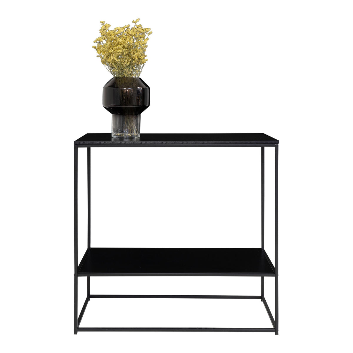 PolsterOase Möbel – Vita Konsolentisch aus Stahl, 2 Ablagen, 80 × 36 × 80 cm – Ansicht 3