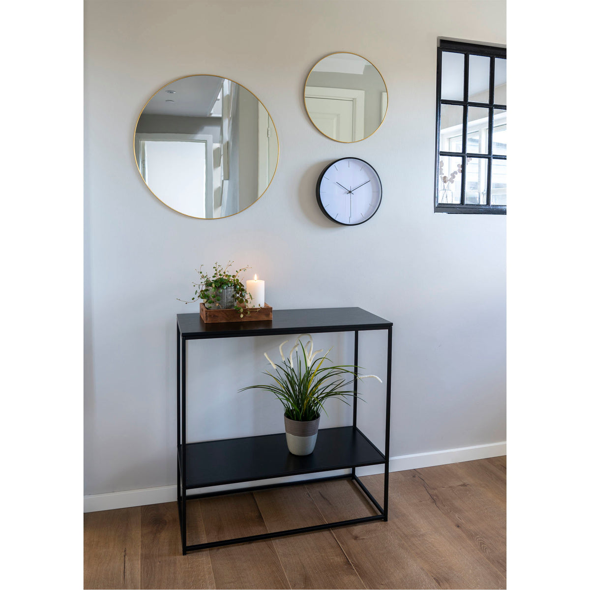 PolsterOase Möbel – Vita Konsolentisch aus Stahl, 2 Ablagen, 80 × 36 × 80 cm – Ansicht 7