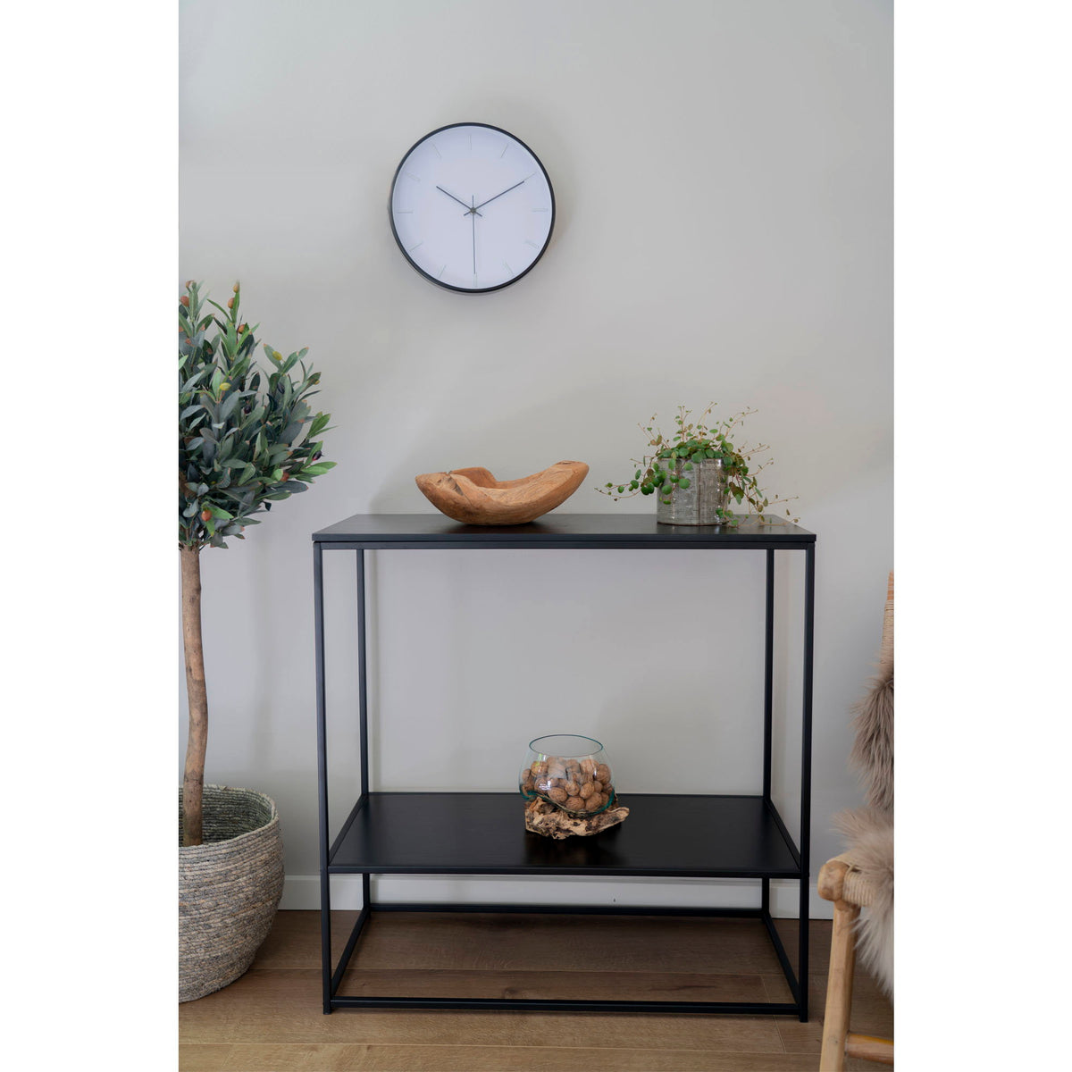 PolsterOase Möbel – Vita Konsolentisch aus Stahl, 2 Ablagen, 80 × 36 × 80 cm – Ansicht 8