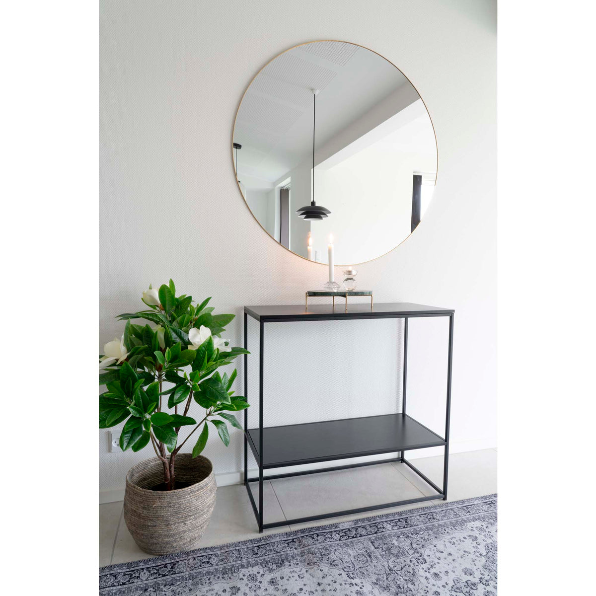 PolsterOase Möbel – Vita Konsolentisch aus Stahl, 2 Ablagen, 80 × 36 × 80 cm – Ansicht 9