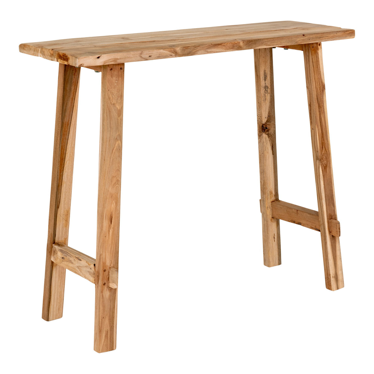 PolsterOase Möbel – Girona Konsolentisch aus Teakholz, Natur, 90 cm