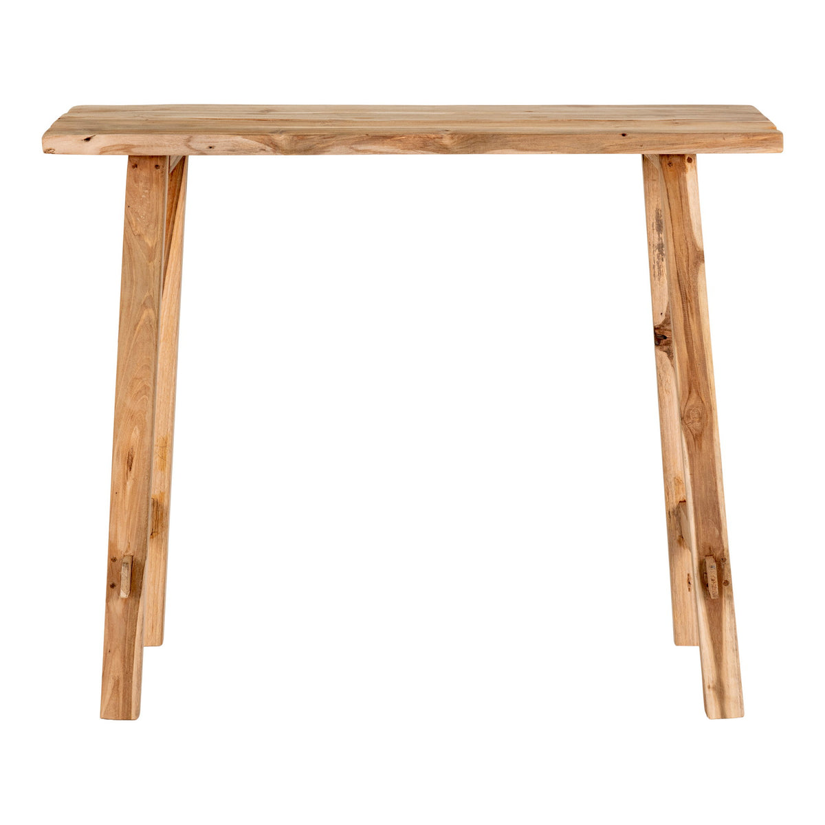 PolsterOase Möbel – Girona Konsolentisch aus Teakholz, Natur, 90 cm – Ansicht 2