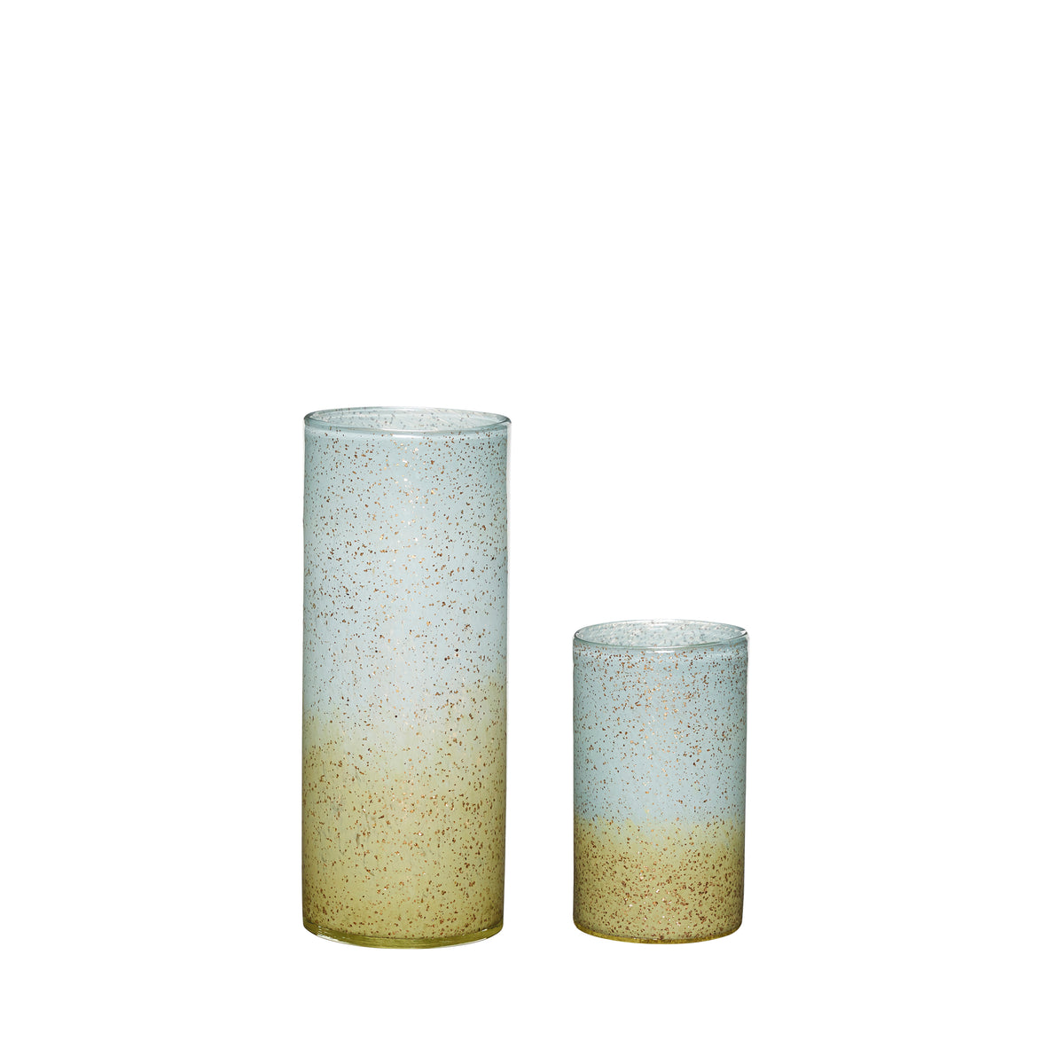 PolsterOase Möbel – Shimmer Vasen aus mundgeblasenem Glas, 2er, Set