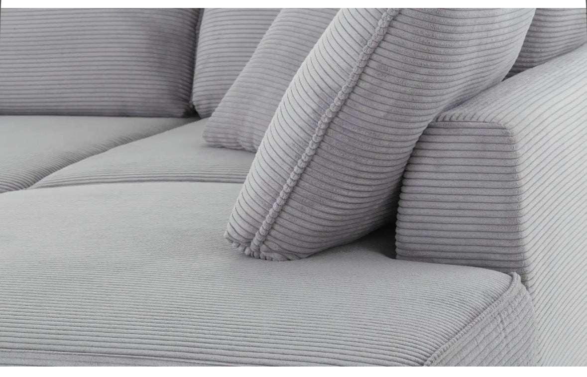 Ecksofa in Cord, 310 cm Breite | PolsterOase