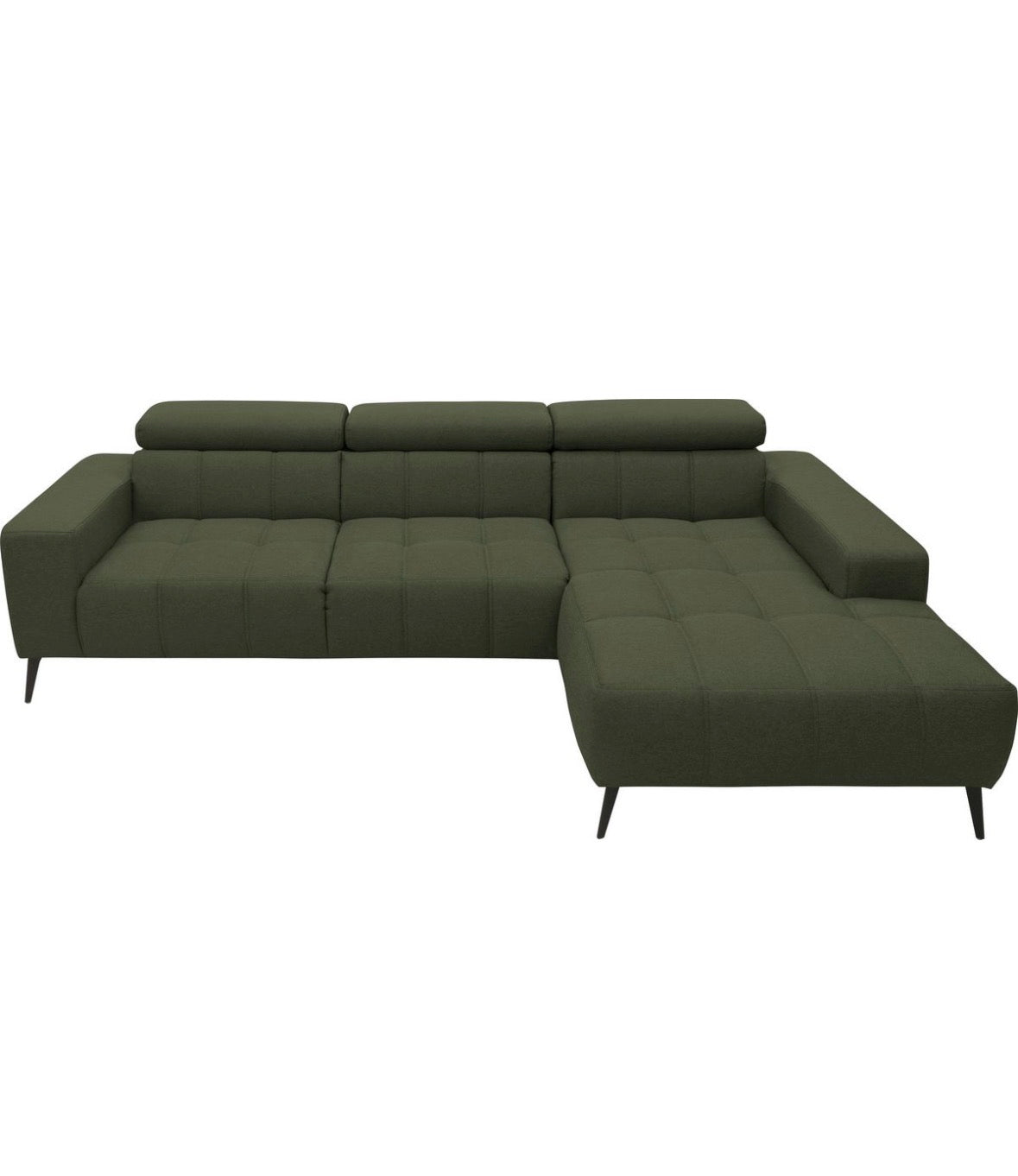 Ecksofa + Hocker in Struktur, 289cm Breite | PolsterOase