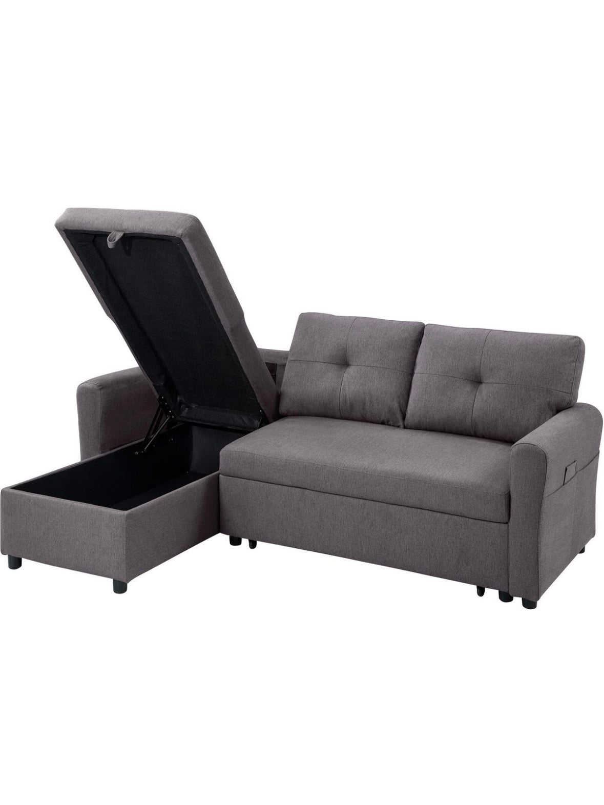 Ecksofa in Strukturstoff - 199cm Breite | PolsterOase