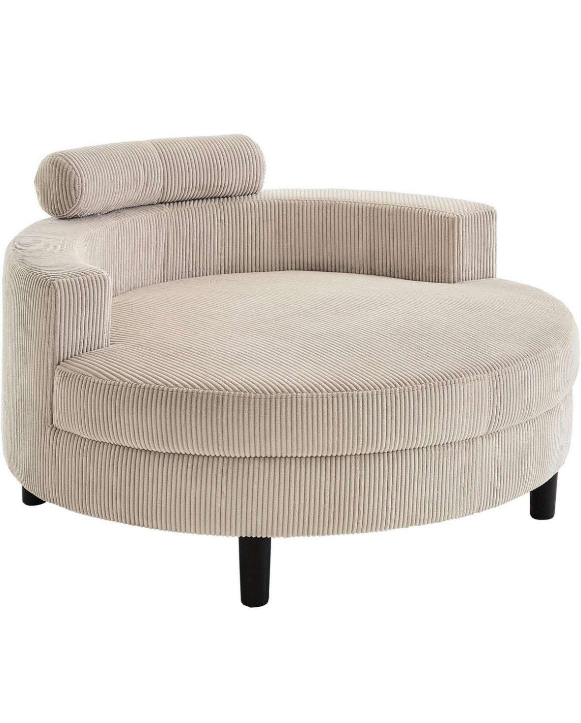 Loveseat / Relaxliege in Cord Creme / Beige - POLSTEROASE