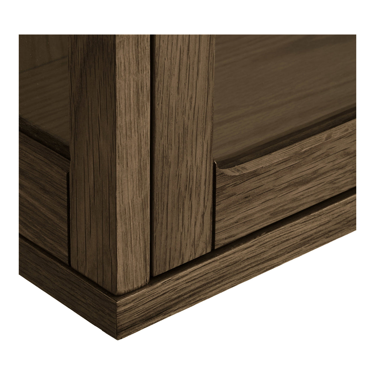 Zamora Wandhängeschrank aus Eiche und gehärtetem Glas, Dunkelbraun, 20 × 40 × 60 cm