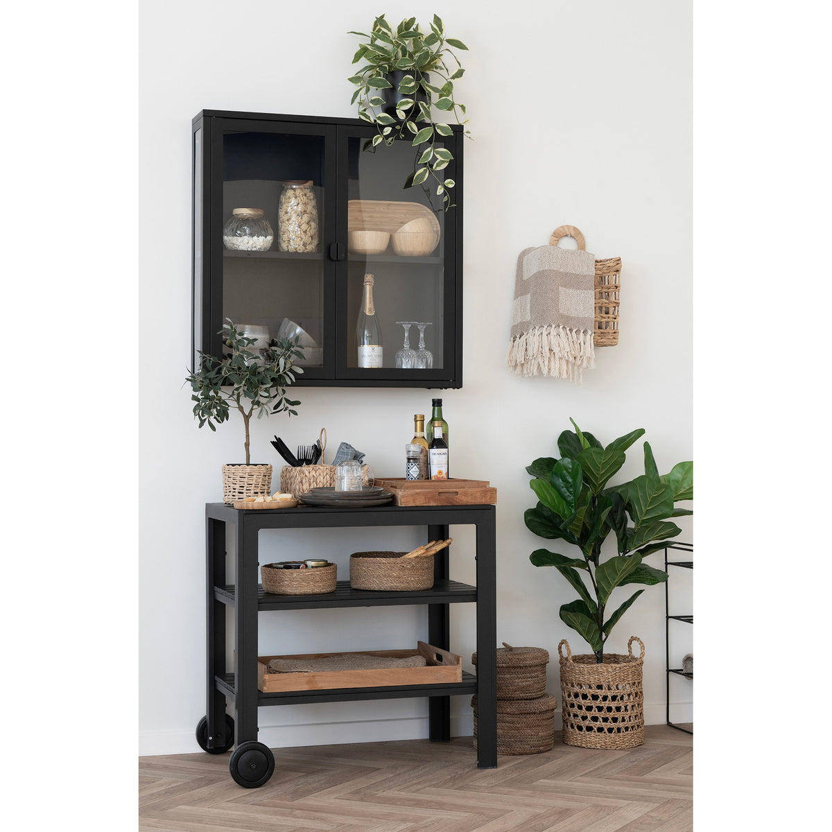 Brisbane Wandvitrine, Schwarz