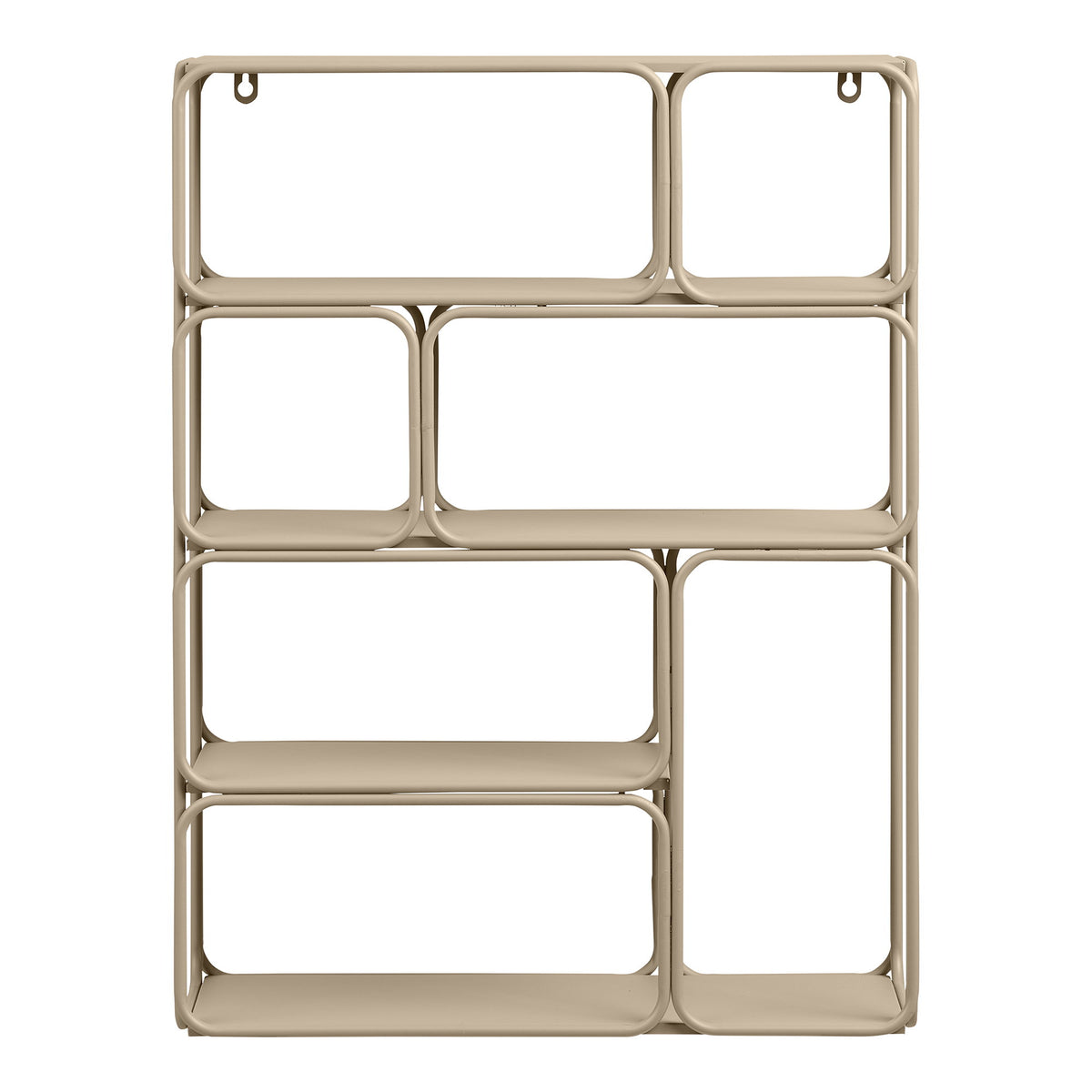 PolsterOase Möbel – Lanciano Wandregal aus Metall, Beige, 48 × 18 × 64 cm – Ansicht 3