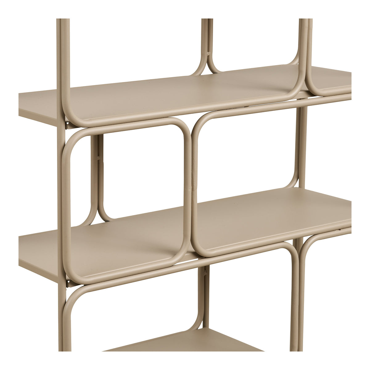 PolsterOase Möbel – Lanciano Wandregal aus Metall, Beige, 48 × 18 × 64 cm – Ansicht 4